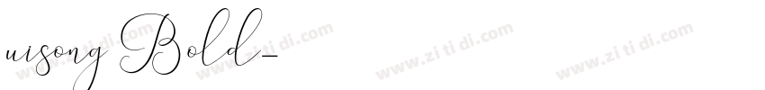 uisong Bold字体转换